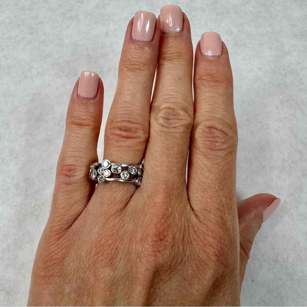 TIFFANY & CO Diamond Platinum Bubble Ring - Sz 6 - Picture 13 of 13